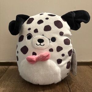 dustin - dalmatian with bowtie 8 inch squish mallow